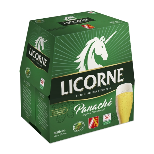 Bière Panaché Alsacien Léger & Désaltérant 0,9% LICORNE