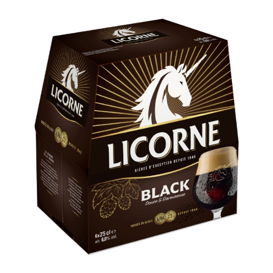 Bière Brune Black 6,0% LICORNE