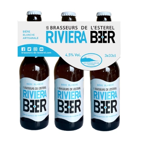 Bière Blanche Artisanale des Brasseurs de l'Esterel 4,5% RIVIERA BEER
