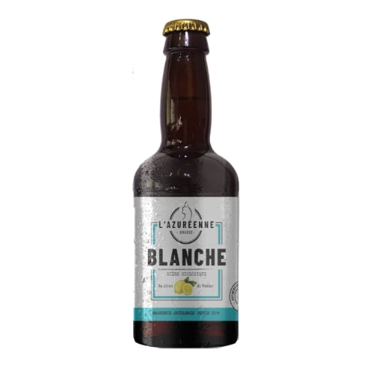 Bière Blanche bio au citron de Menton 4,8% L'AZUREENNE