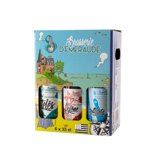 Coffret de Bière blonde, Rousse et Blanche BRASSERIE D'EMERAUDE