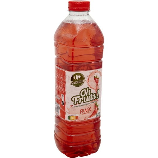 Eau Plate Aromatisée Fraise CARREFOUR SENSATION