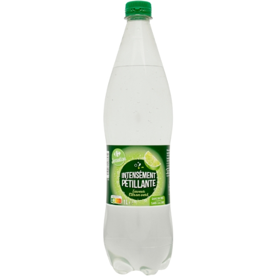 Eau Gazeuse Aromatisée Citron Vert CARREFOUR SENSATION