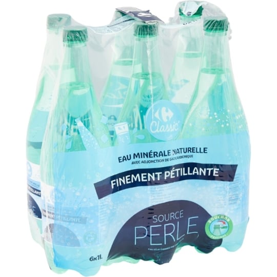 Eau Minérale Naturelle Gazeuse Finement Pétillante CARREFOUR CLASSIC'