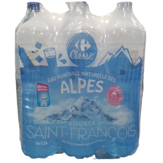 Eau Minérale Naturelle Plate CARREFOUR CLASSIC'
