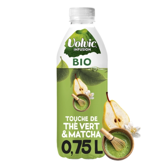 Eau Plate Aromatisée Thé Vert et Matcha Infusion Bio VOLVIC