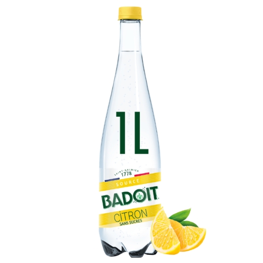 Eau Gazeuse Aromatisée Citron Sans Sucres BADOIT
