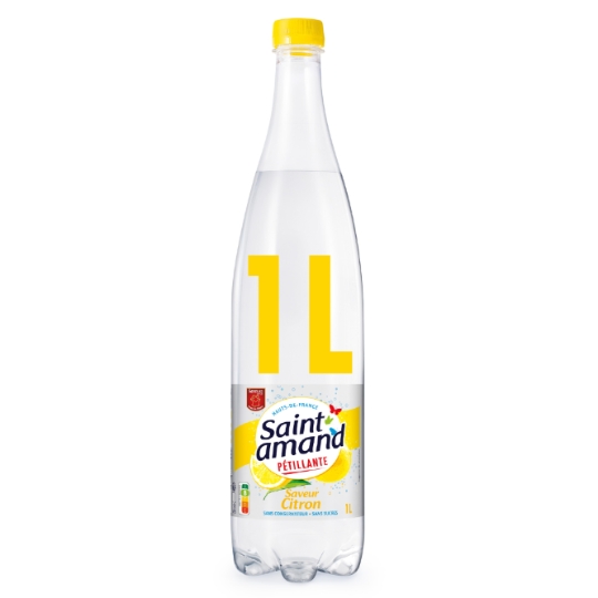 Eau Minérale Naturelle Pétillante Aromatisée Citron SAINT AMAND