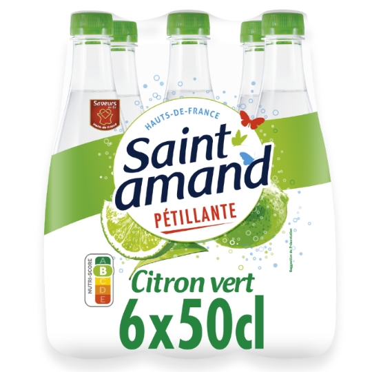 Eau Gazeuse Aromatisée Citron Vert SAINT AMAND