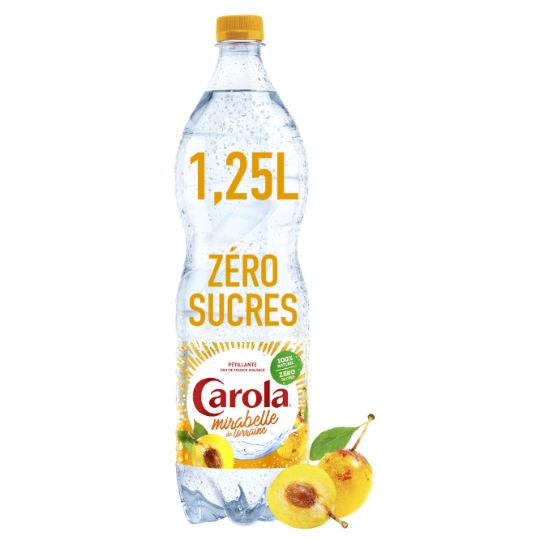 Eau Gazeuse Aromatisée Mirabelle Sans Sucres CAROLA