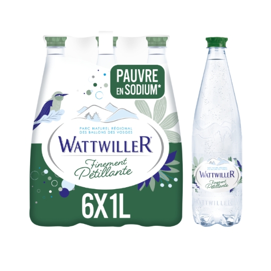 Eau Minérale Naturelle Gazeuse Finement Pétillante WATTWILLER