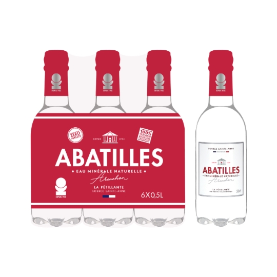 Eau Minérale Naturelle Pétillante Zéro Nitrate ABATILLES