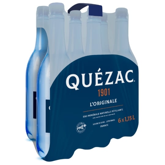 Eau Minérale Naturelle Gazeuse l'Originale QUEZAC