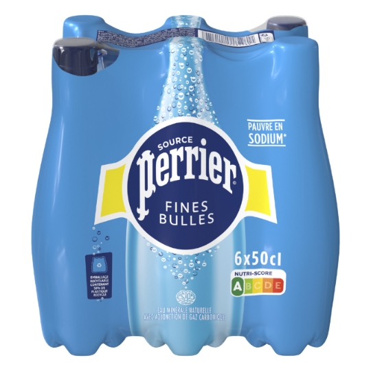 Eau Minérale Naturelle Gazeuse Fines Bulles Pauvre en Sodium PERRIER