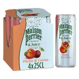 Eau Gazeuse Aromatisée Pêche Cerise MAISON PERRIER