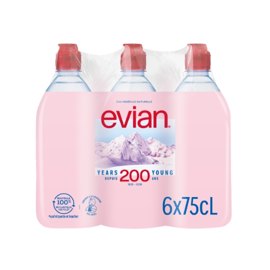 Eau Minérale Naturelle Bouchon Sport EVIAN
