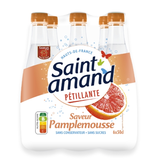 Eau Pétillante Saveur Pamplemousse Sans Sucres SAINT AMAND