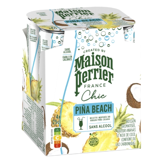 Eau Gazeuse Aromatisée Pina Beach Sans Alcool MAISON PERRIER