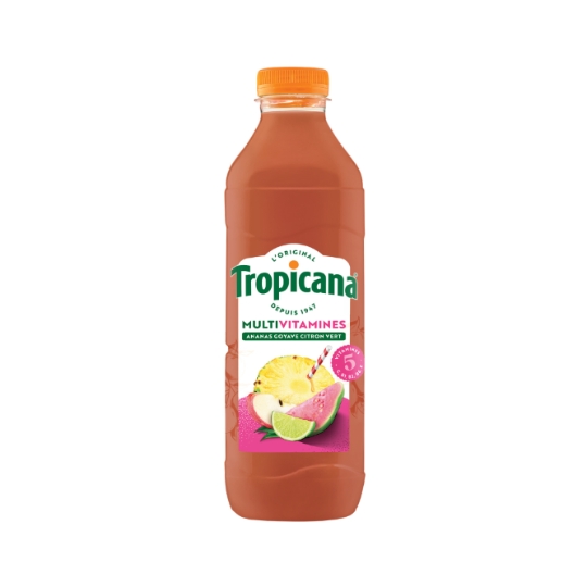 Jus de Fruits Multivitaminés Ananas Goyave et Citron Vert TROPICANA