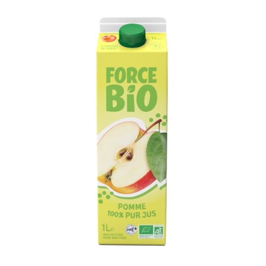 Jus de pomme 100% pur jus Bio FORCE BIO