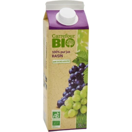 Jus de Raisin Pur Jus Bio CARREFOUR BIO