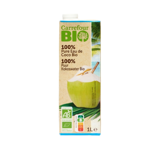 Eau de Coco issue de l'agriculture biologique CARREFOUR BIO