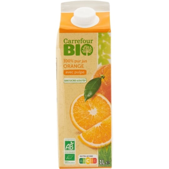 Jus d'Orange Avec Pulpe Bio CARREFOUR BIO
