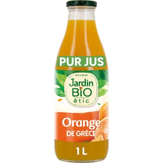 Jus d'Orange Sans Pulpe Bio JARDIN BIO ETIC