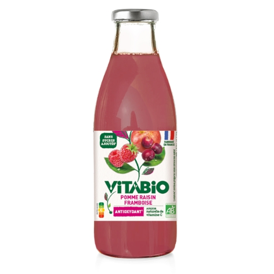Jus De Fruit Pomme Raisin Framboise Antioxydant Bio VITABIO