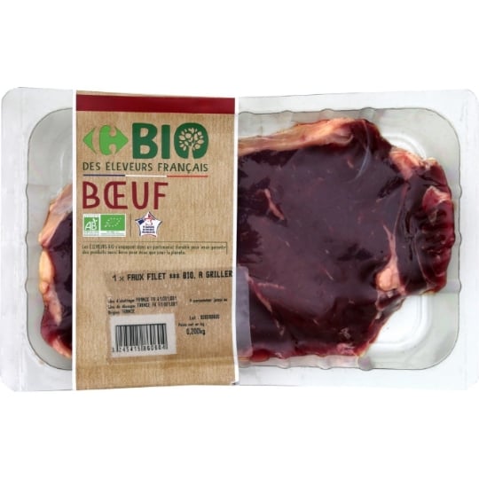 Viande Bovine : Faux Filet*** à Griller CARREFOUR BIO
