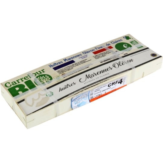 Huîtres Marennes Oleron Bio N°4 CARREFOUR BIO