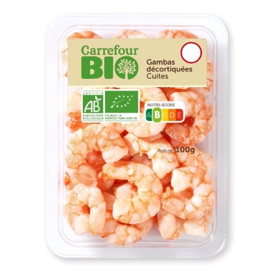 Gambas Décortiquées Cuites Bio CARREFOUR BIO