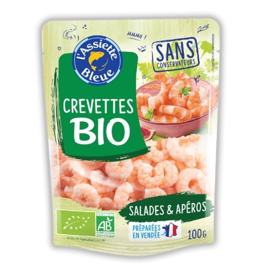 Crevettes bio nature L'ASSIETTE BLEUE