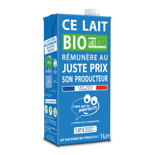Lait Demi-Ecrémé Bio C'EST QUI LE PATRON ?!