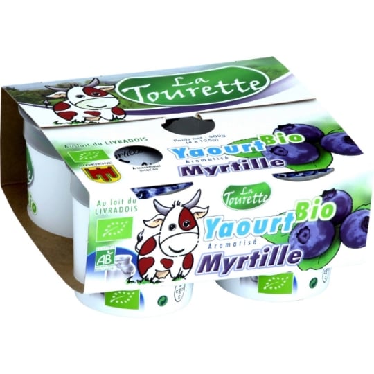 Yaourts bio myrtille LA TOURETTE