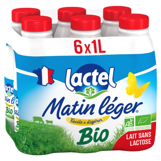 Lait Entier Sans Lactose Bio Matin Léger LACTEL