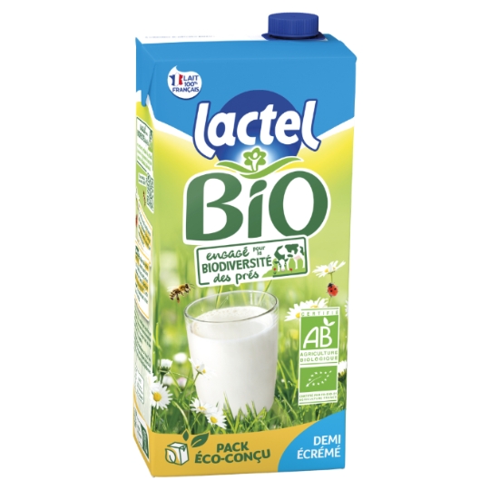 Lait Demi-Ecrémé UHT Bio LACTEL