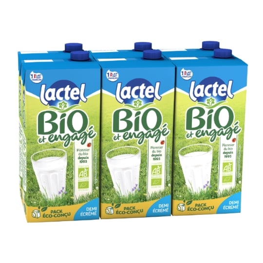 Lait Demi-Ecrémé UHT Bio LACTEL