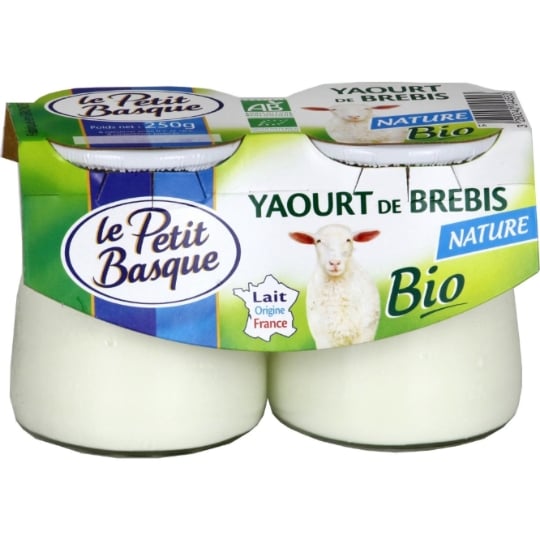 Yaourts de brebis nature Bio LE PETIT BASQUE