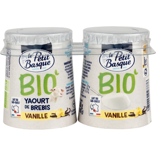 Yaourts de brebis vanille Bio LE PETIT BASQUE
