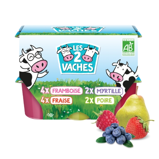 Petit suisse aux fruits Bio LES 2 VACHES