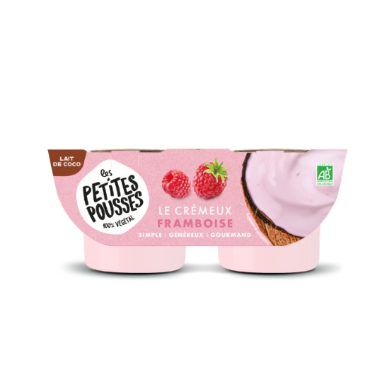 Dessert végétal coco framboise brassé Bio LES PETITES POUSSES
