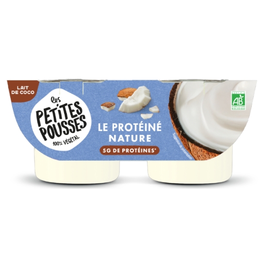 Dessert Végétal Protéiné Nature Lait de Coco Bio LES PETITES POUSSES