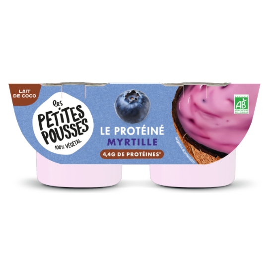 Dessert Végétal Protéiné Myrtille Bio Lait de Coco LES PETITES POUSSES