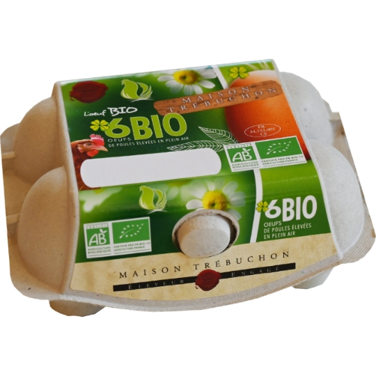 Œufs Bio de Poules Élevées en Plein Air MAISON TREBUCHON