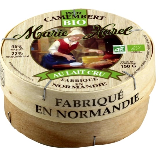 Fromage petit camembert Bio au lait cru MARIE HAREL
