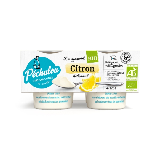 Yaourts citron Bio PECHALOU