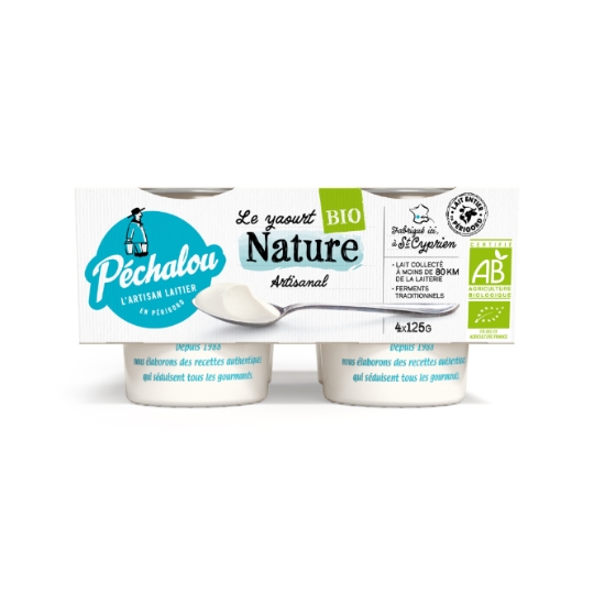 Yaourts nature Bio PECHALOU