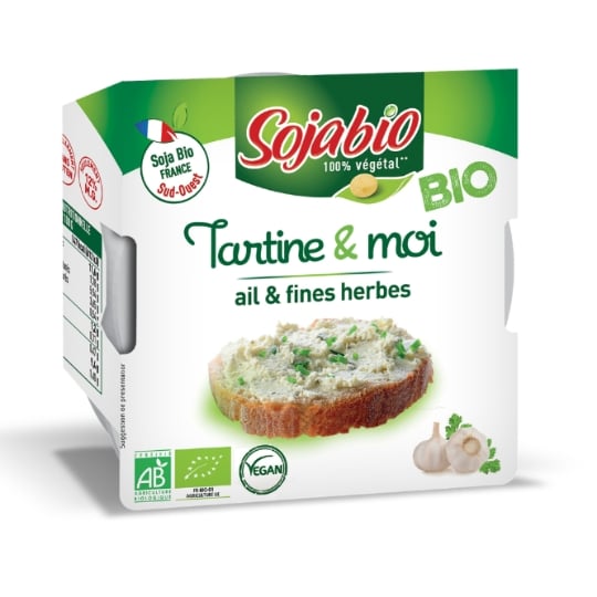 Spécialité  à base de soja Bio Ail Et Fines Herbes SOJABIO