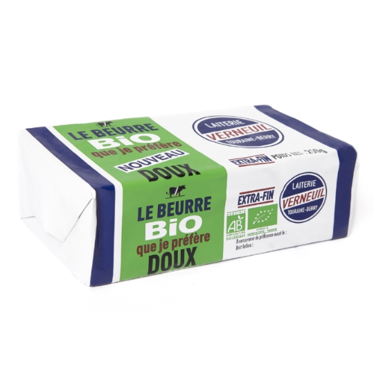 Beurre Doux bio extra-fin pasteurisé  VERNEUIL